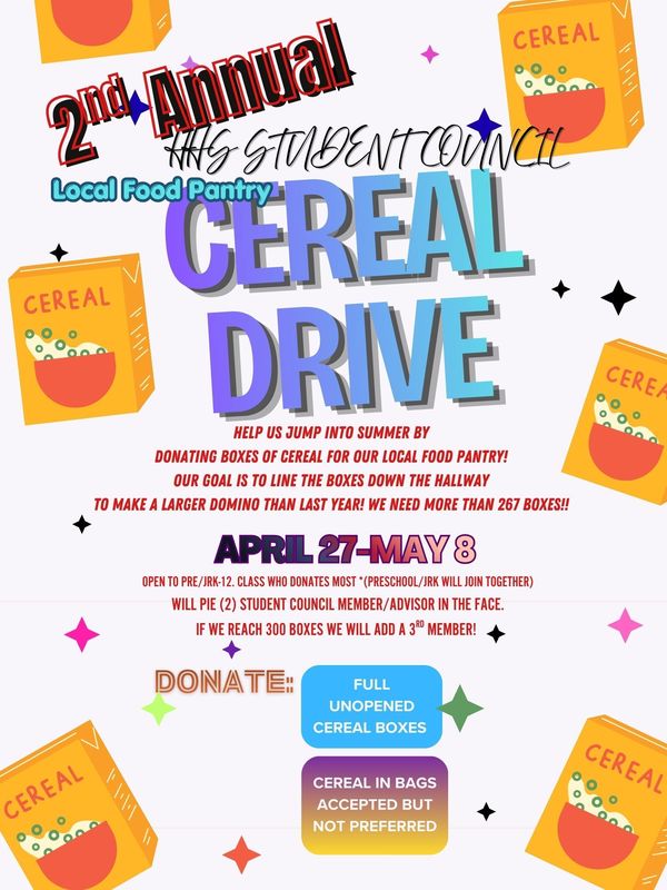 Student Council Cereal Drive