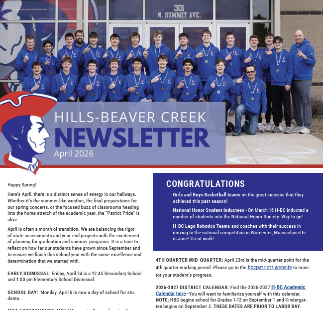 H-BC April Newsletter