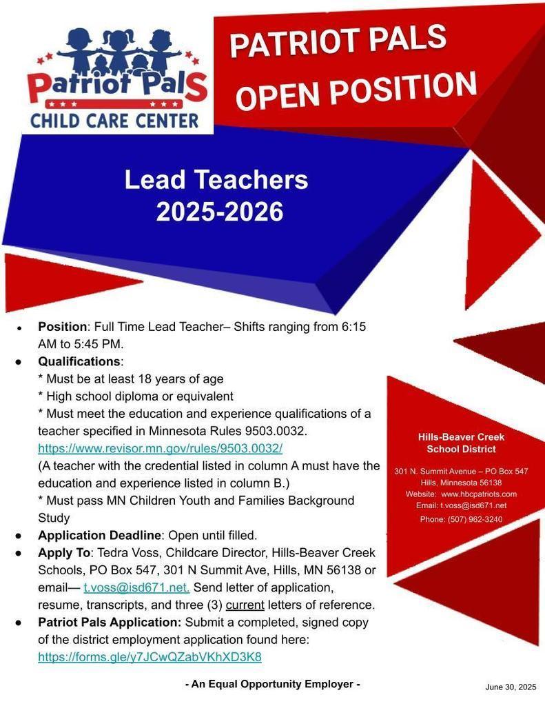 Lead Teachers