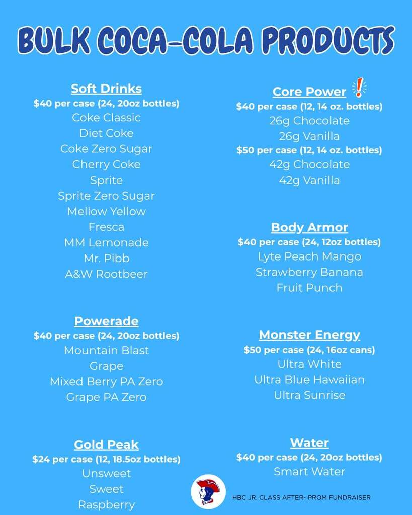 Coke Products for Fundraiser