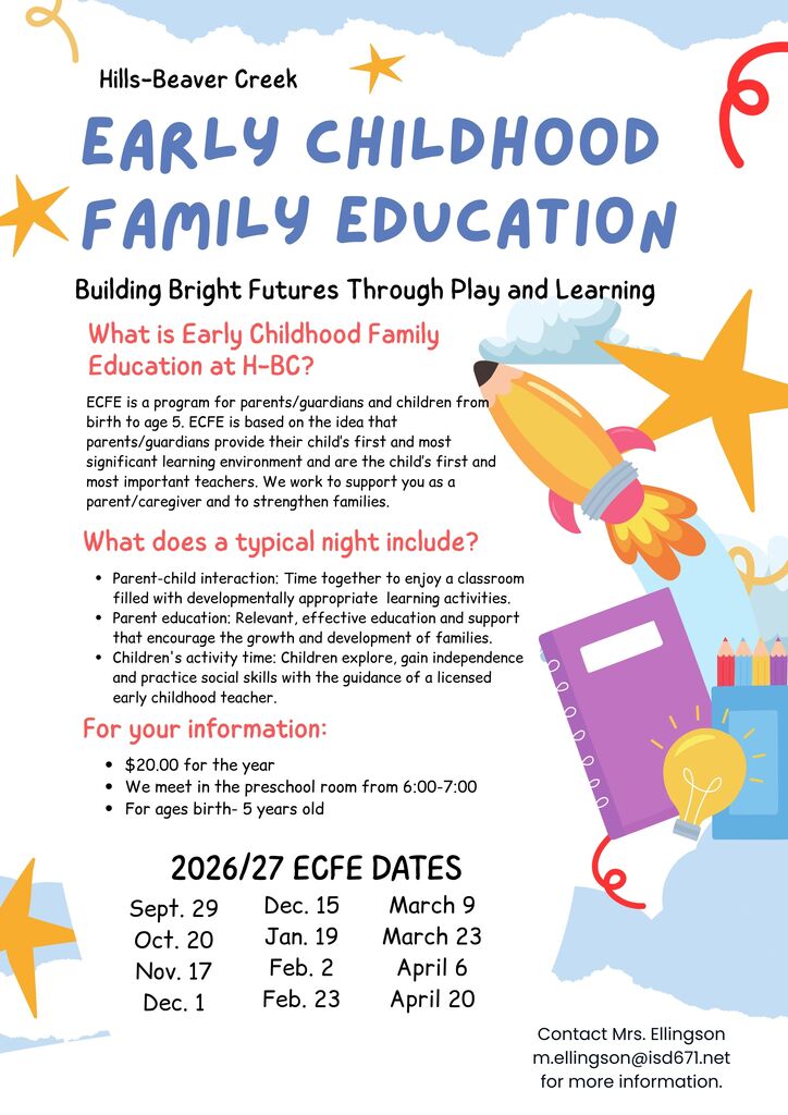 Early Childhood Family Education Flyer