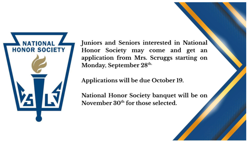 National Honor Society Application Notification