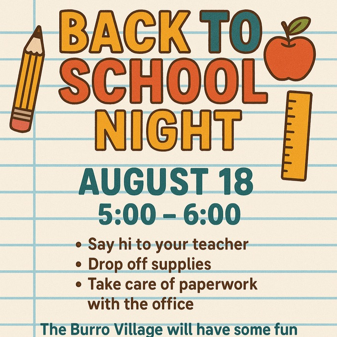 Back to School Night tonight!
