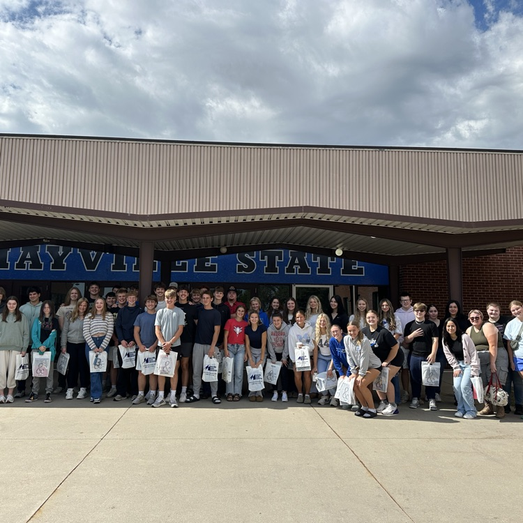 Juniors at Mayville State University college fair.