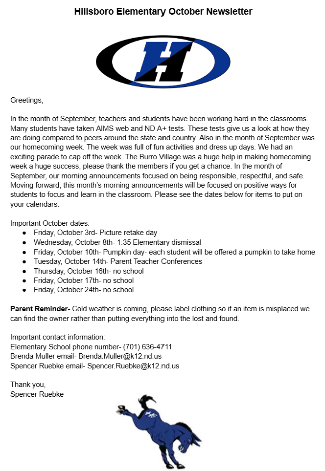 October Newsletter