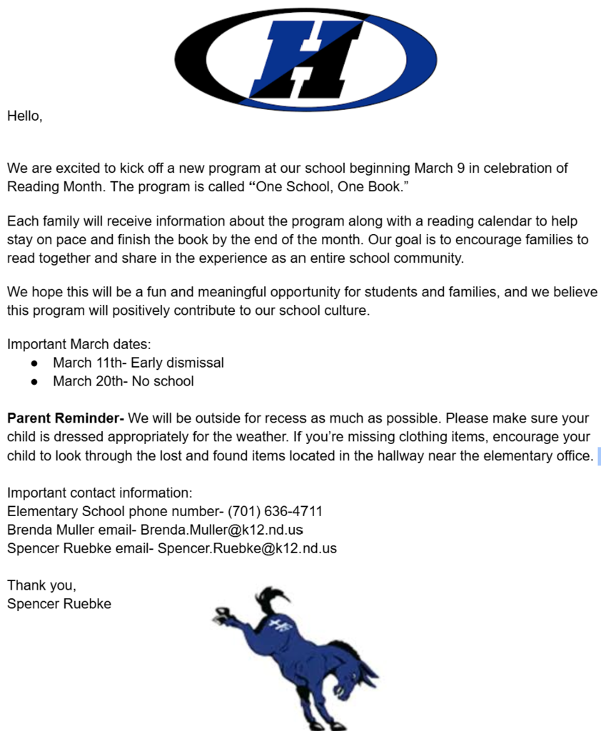 March Elementary Newsletter