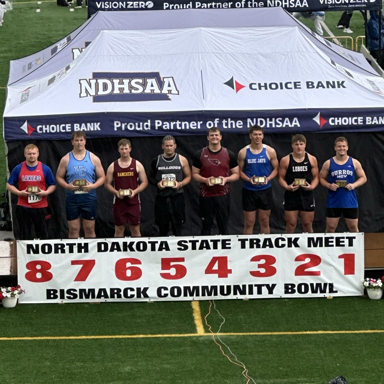 Jack Mattson 1st in the Shot Put at State.