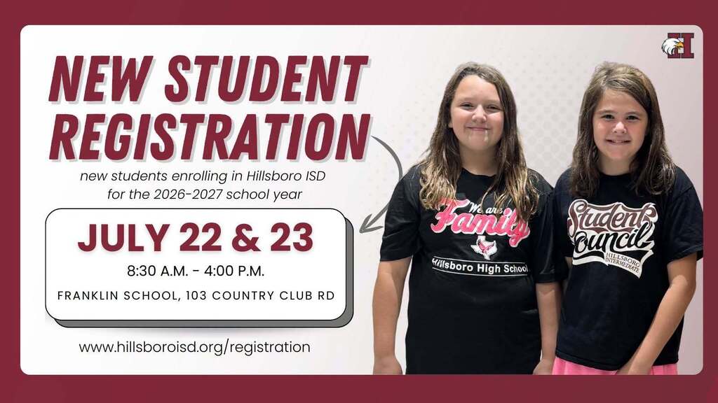 New Student Registration on July 22 & July 23rd