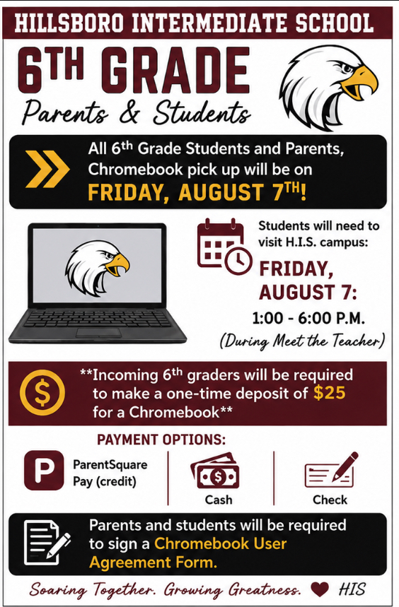 6th Grade Chromebook Checkout 