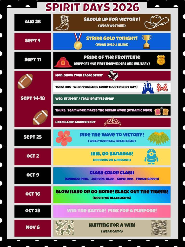 Spirit Days 2026