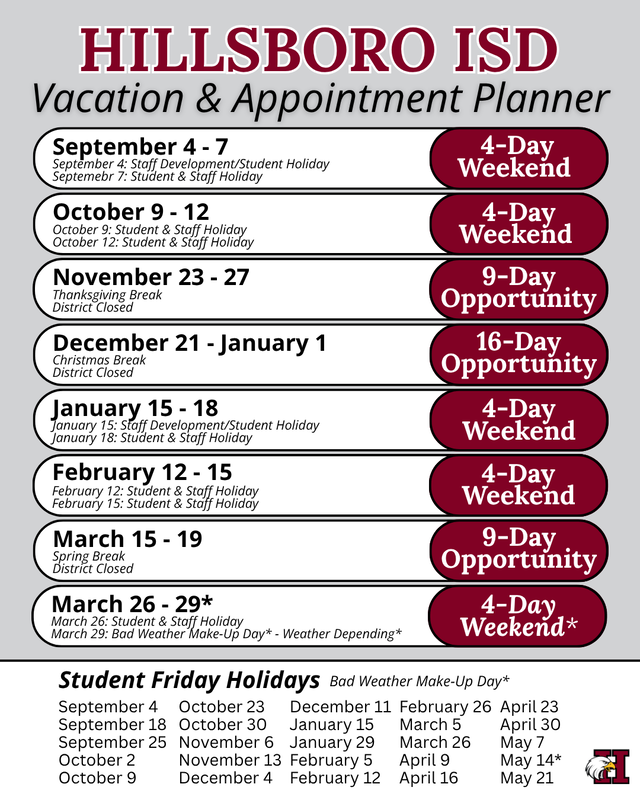 Vacation and Appointment Planner