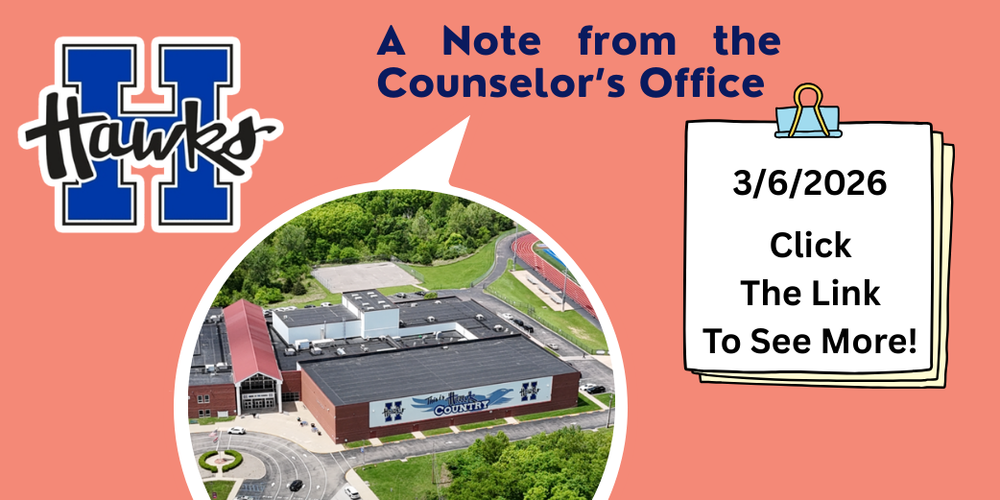 A note from the Counselor's Office 03/06