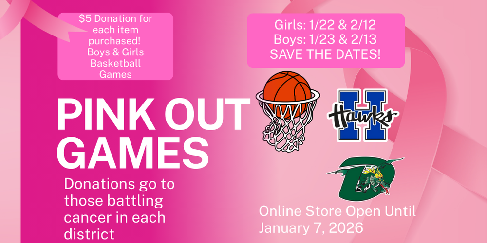 Online Store is Re-Opens: Hillsboro and De Soto Basketball Teams Unite for Pink Out Games to Support Cancer Awareness