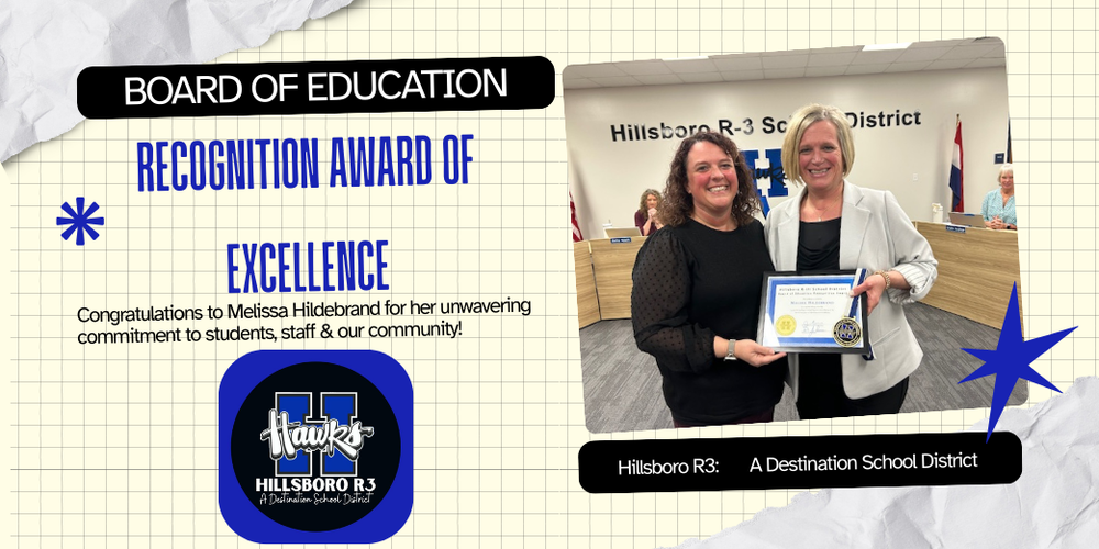 Melissa Hildebrand wins the BOE Recognition Award of Excellence