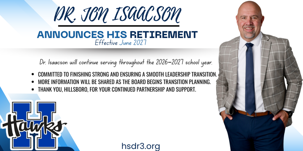 Dr. Isaacson Announces His Retirement at the end of the 2026-2027 School Year.