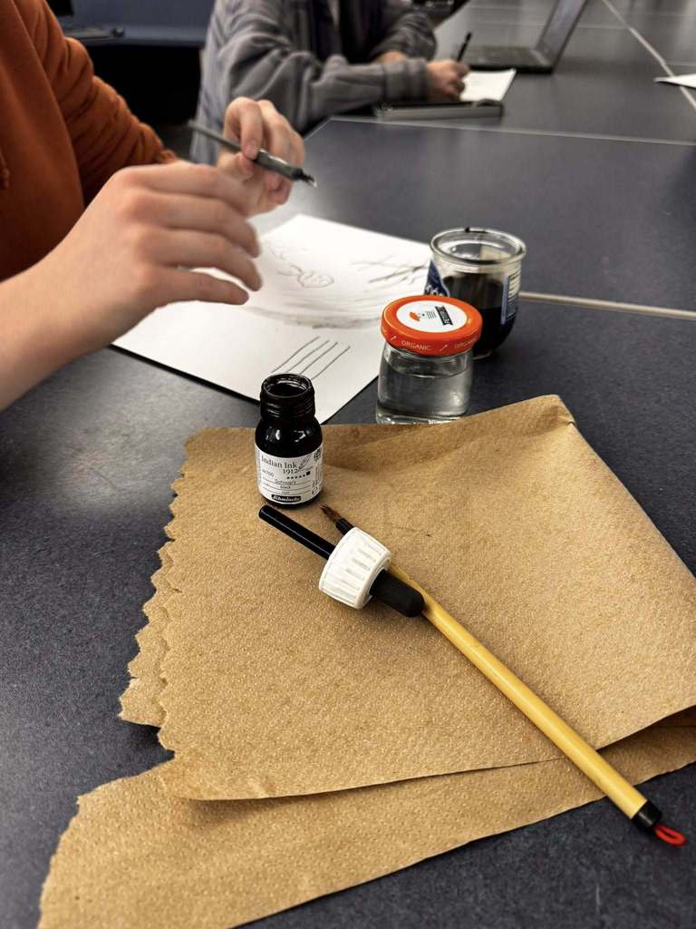 Cartoon Ink used in art class at the high school