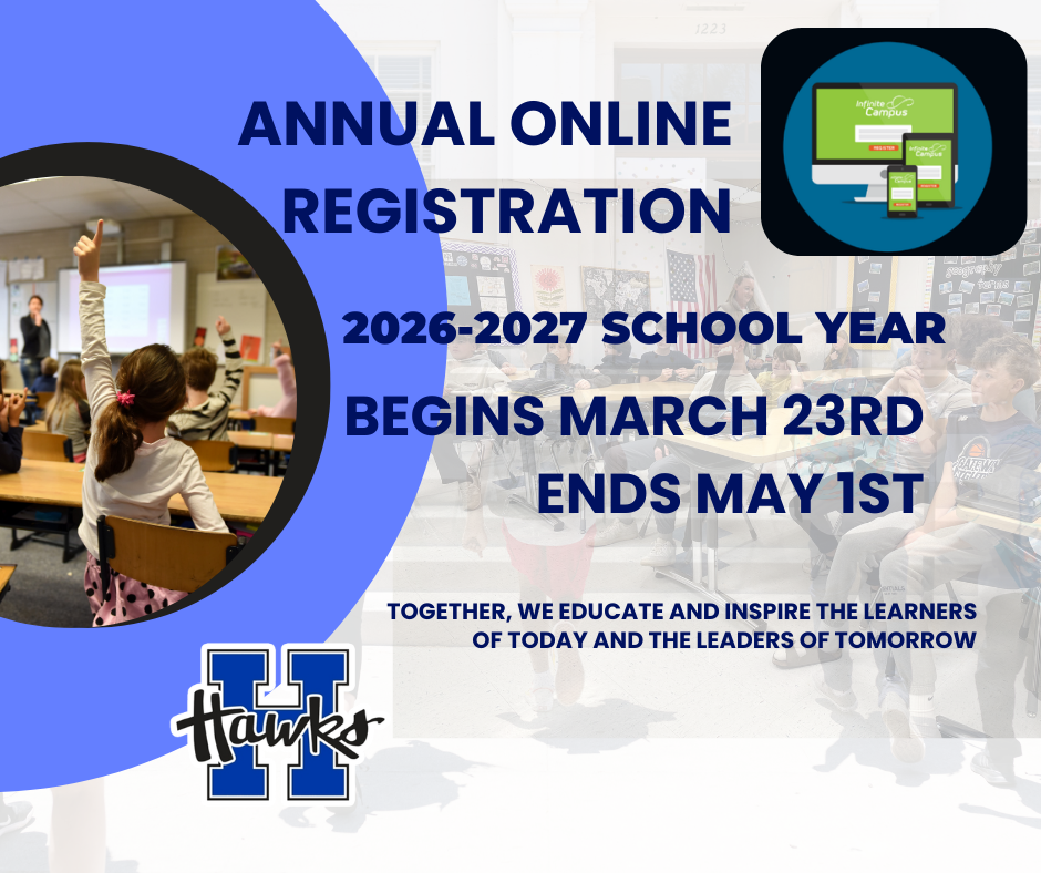 Annual Online Registration Begins March 23rd and ends May 1st.