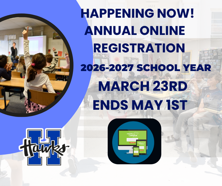 Annual Online Registration is happening now until May 1st. 