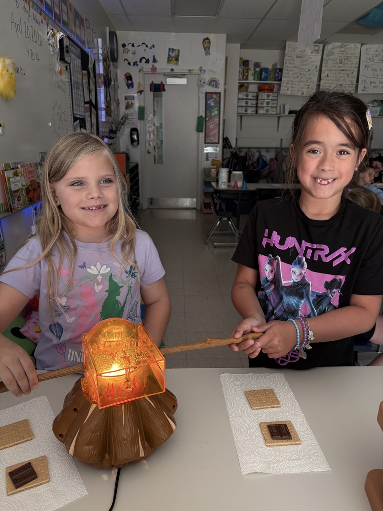 two students making s'mores