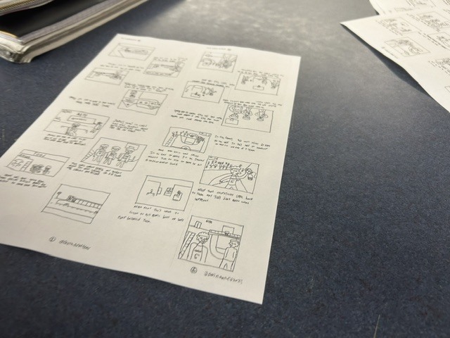 image of what comic books often look like before the folding takes place.