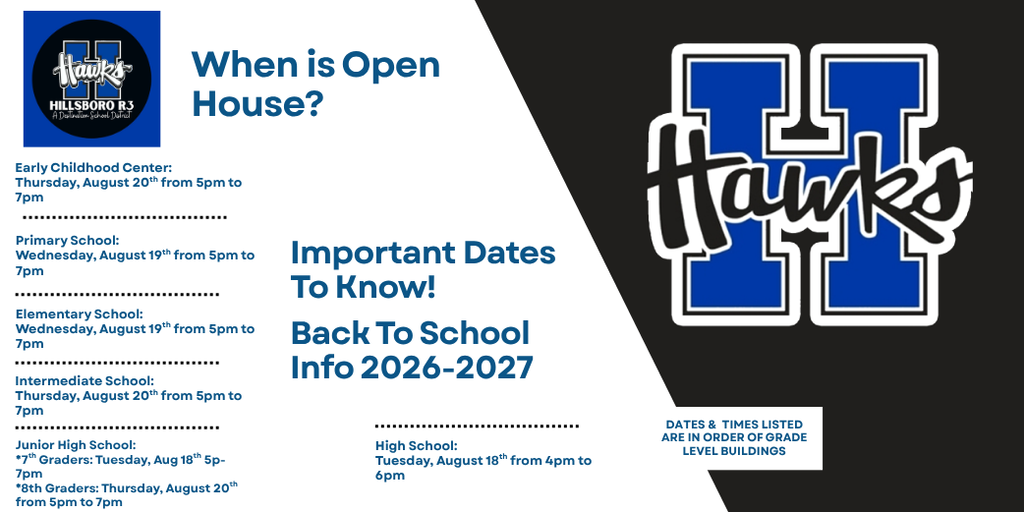 When is Open House and Important Dates to Know. Back to School Information 2026-2027