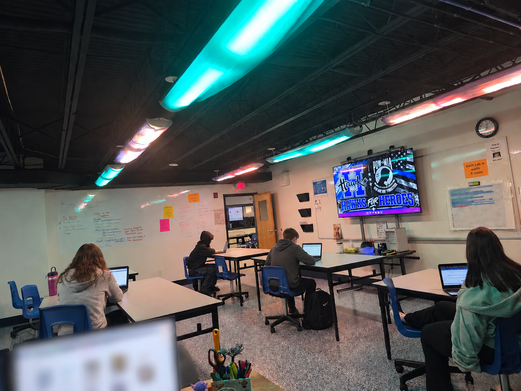 image is of students in our learning lab classroom at The Learning Center.