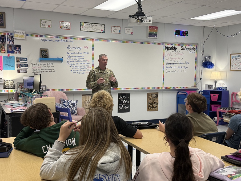 Master Sgt Comstock spoke with Military Appreciation students on October 2nd.