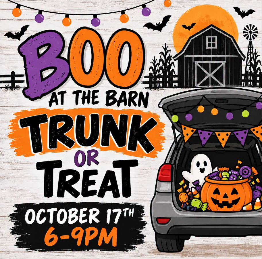 Be sure to bring the kids to the Hillsboro Chamber of Commerce Boo at the Barn Trunk or Treat event at Bridle Ridge on Saturday, October 17th from 6 to 9pm.