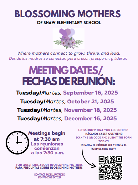 Poster with meeting dates
