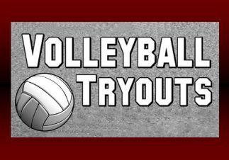 Text Volleyball Tryouts