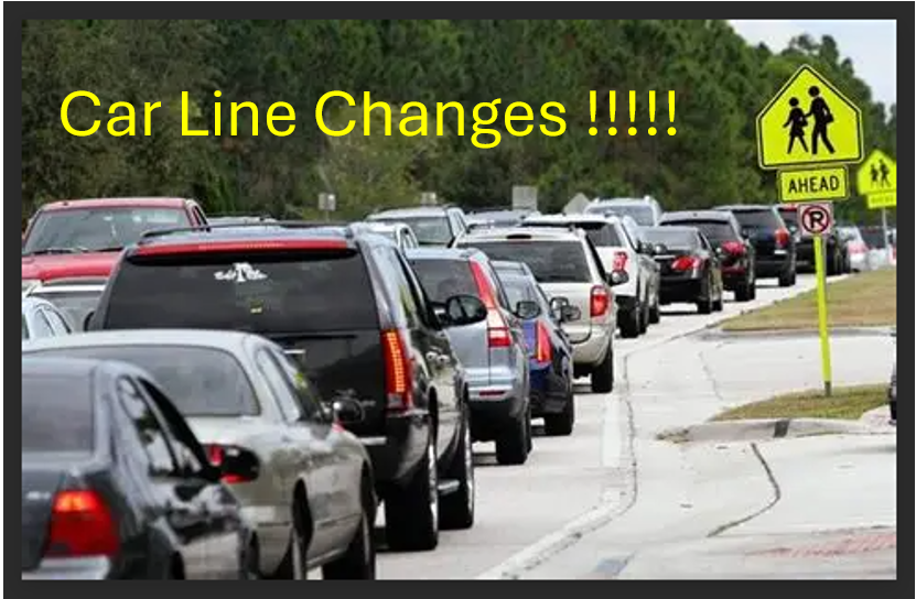 Picture of School Car line traffic