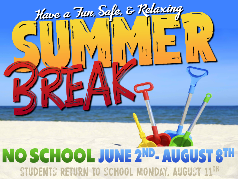 summer break beach scene