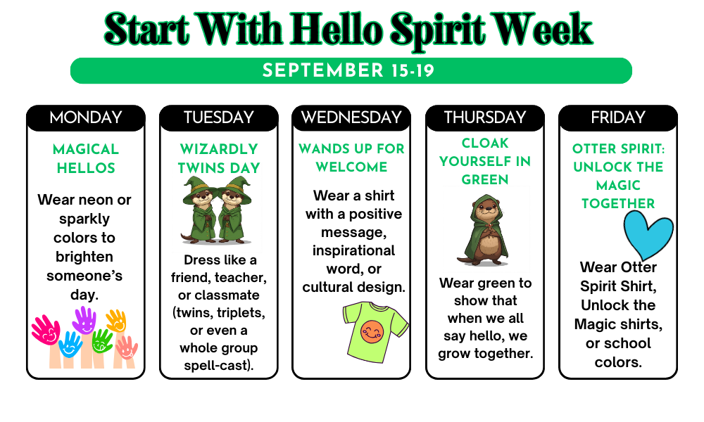 Start with Hello Spirit Week