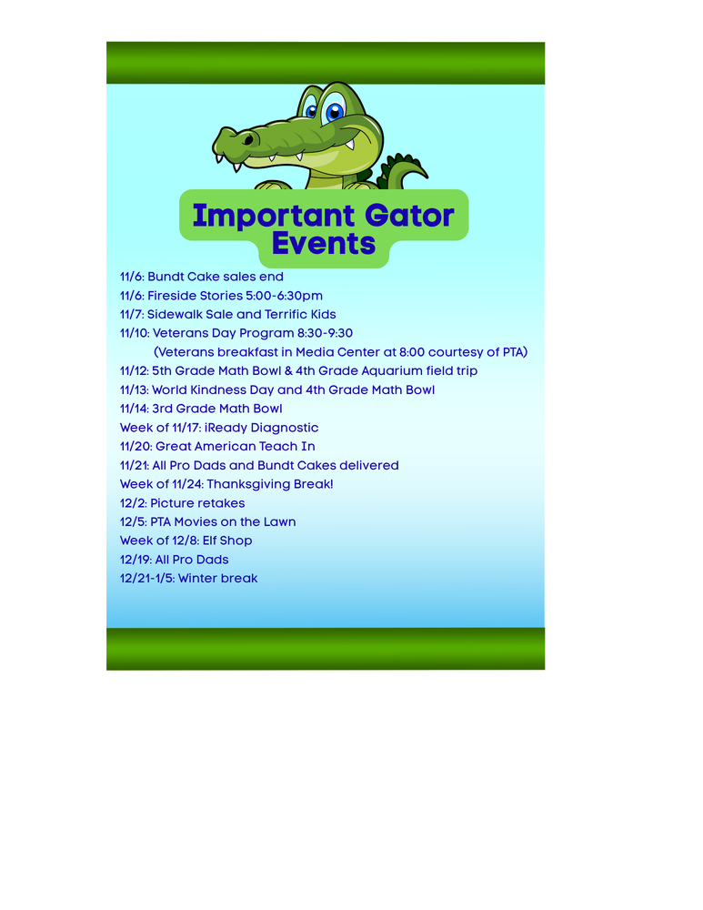 Important Gator Events