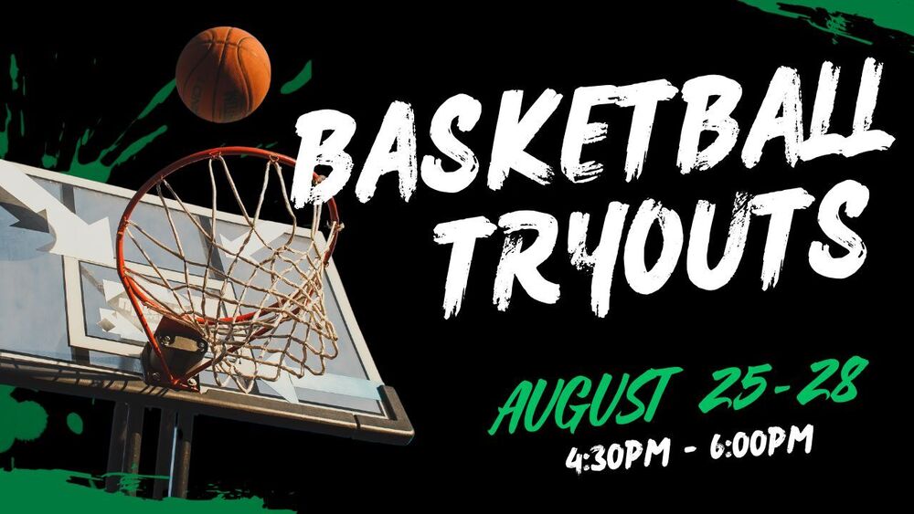Basketball Tryout August 25-28 @ 4:30-6pm