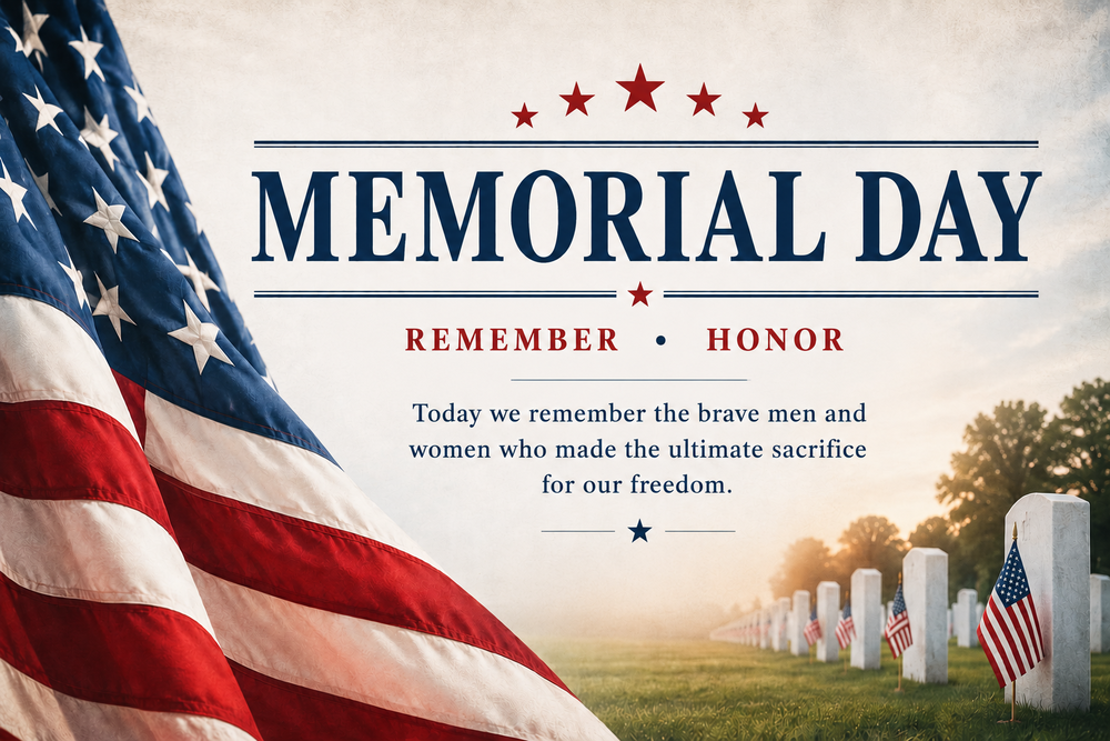 flag with cemetery