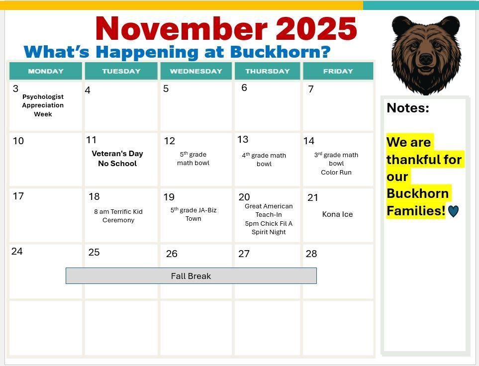 November Calendar