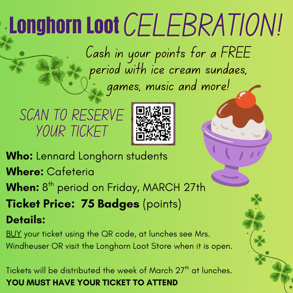 Longhorn Loot Celebration Information