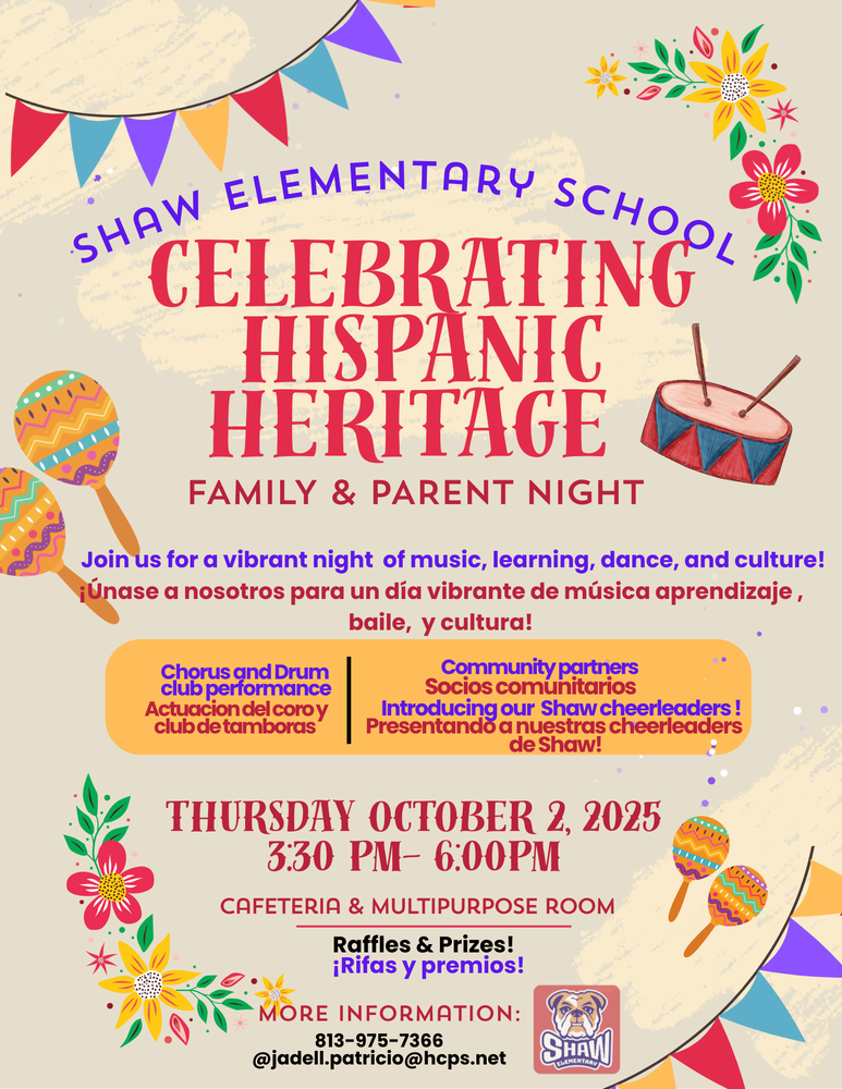 a poster of Hispanic Heritage event