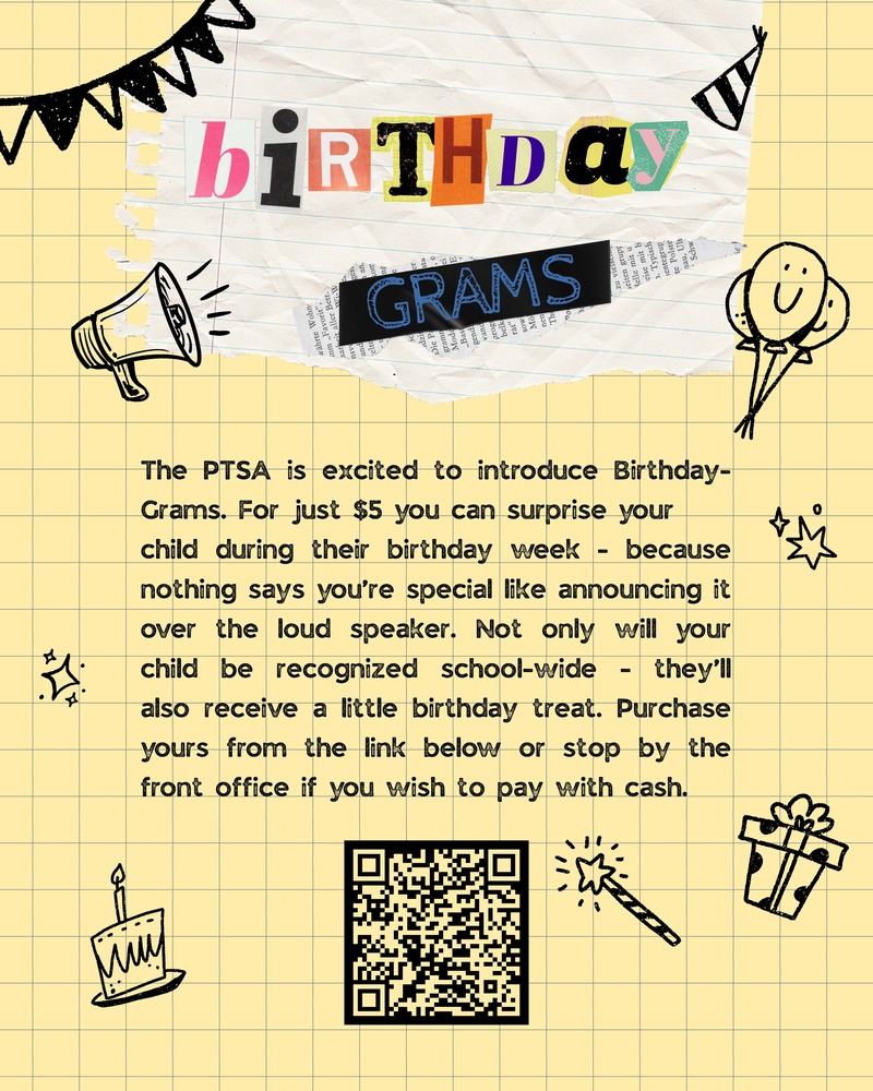 birthday gram flyer