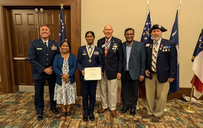 Cadet/Major Arthi Gouravelli, a junior at Middleton High School