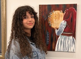 Anesa Gogiqi at Art Show