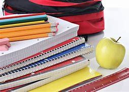 School Supplies with apple