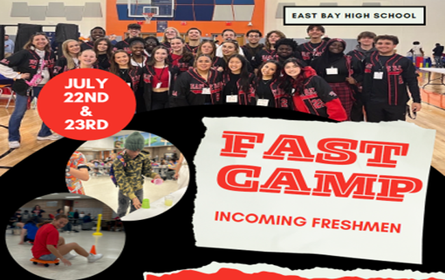 A group of students with the dates of Fast Camp