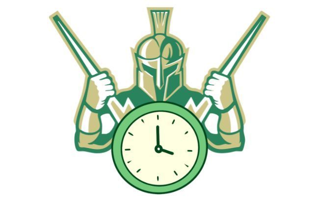 Storm logo with clock