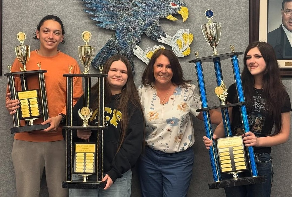 Dina Langston and some Armwood students