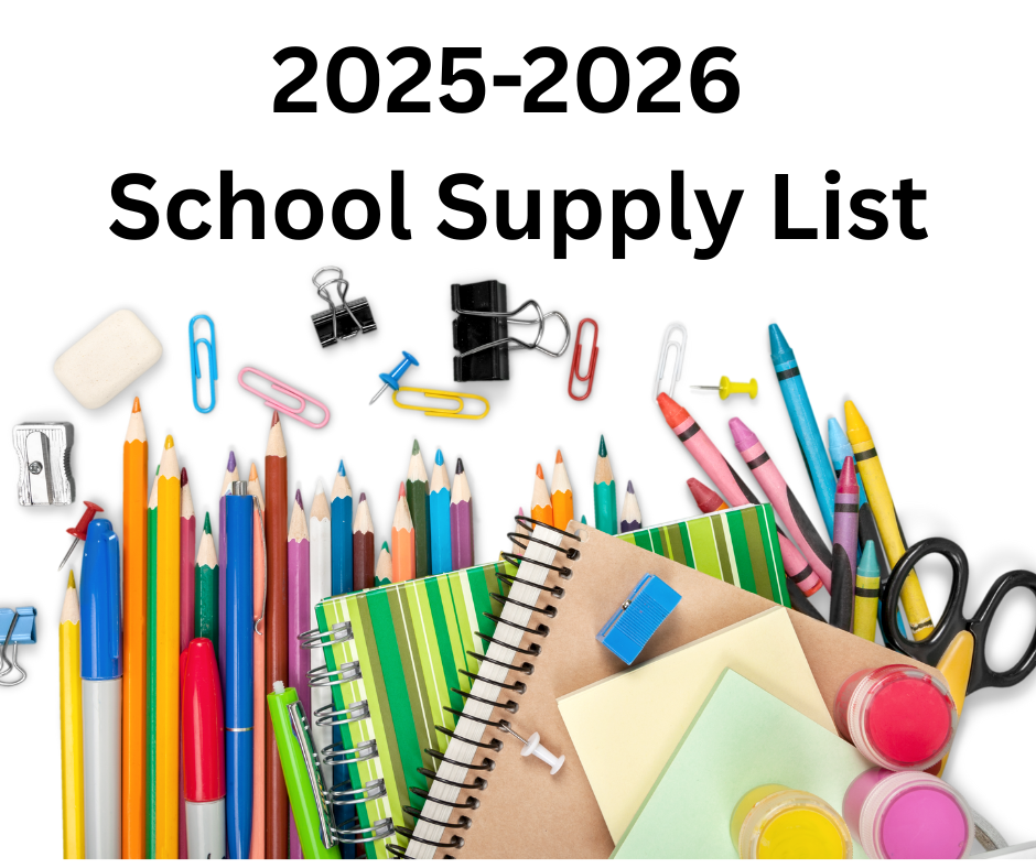 2025-2026 School Supply List