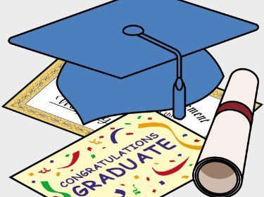 Picture of Graduation cap, certificates, and rolled diploma
