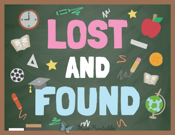 Blackboard with the words Lost and Found