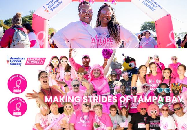 people wearing pink clothes and sunglasses posing and smiling  smiling at the camera